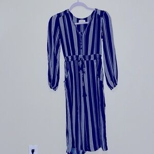 Jumpsuit blue striped small​​​​​​​​